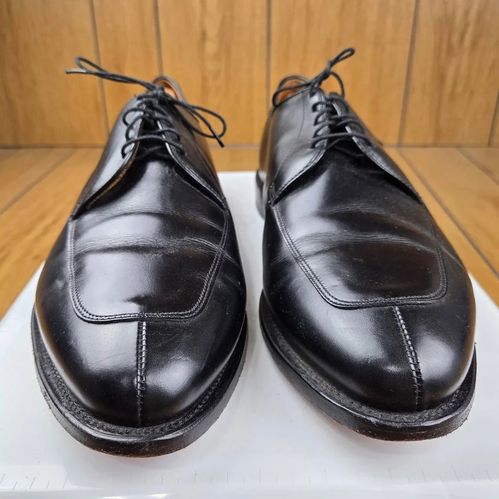 Allen Edmonds Delray Black Leather Split Toe Derby Dress Shoes Mens 14 D 1208